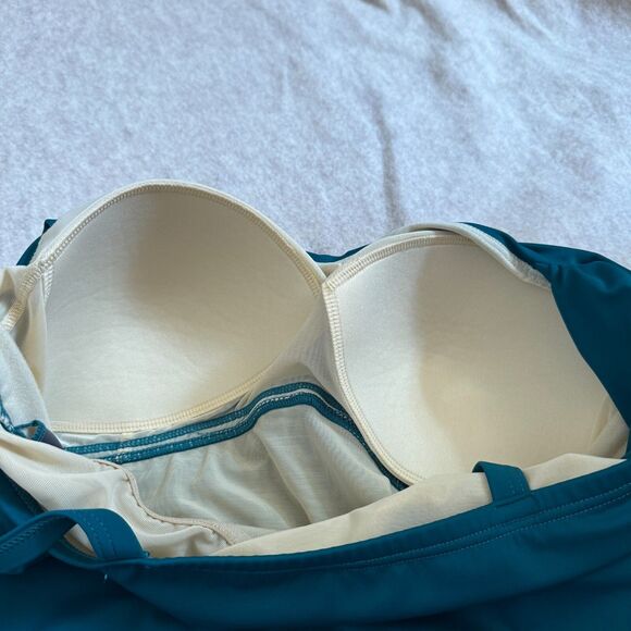 Swimsuits For All shirred sweetheart green one piece women’s 14 slimming pool - Picture 7 of 9